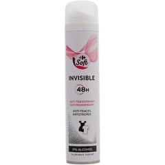 CARREFOUR Déodorant Anti-Traces Invisible 0% Alcool Femme 200 ml