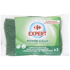 CARREFOUR Tampons à Récurer Verts Lot de 3