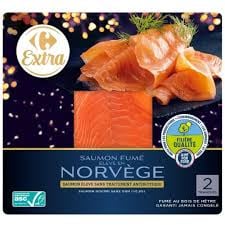CARREFOUR Saumon Fumé de Norvège 2 Tranches 70g