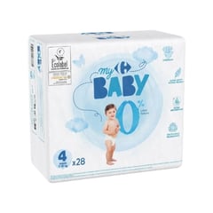 CARREFOUR BABY BIO Couches Bébé Taille 4 28 Pièces