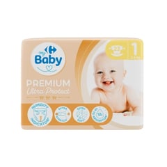 CARREFOUR BABY PREMIUM Changes Bébé New Born Taille 1 26 unités