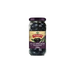 TRAMIER Olives Noires Dénoyautées à la Grecque Bocal 220g