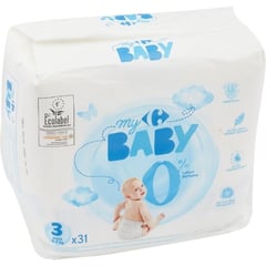 CARREFOUR BABY BIO Couches Bébé Taille 3 30 Pièces