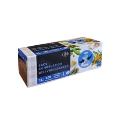 CARREFOUR Sacs Congélation avec Lien 1 L Lot de 50