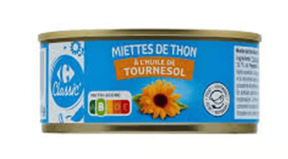 CARREFOUR Miettes de Thon à l'Huile de Tournesol 1/5