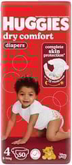 HUGGIES DRY COMFORT Couches Taille 4 Pack de 50 (8-14kg)