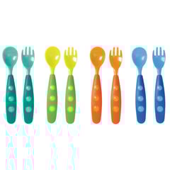 TIGEX Lot de 8 Couverts Colorés