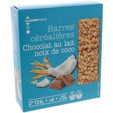 AXA Barres Céréales Chocolat au Lait & Noix de Coco 250 g