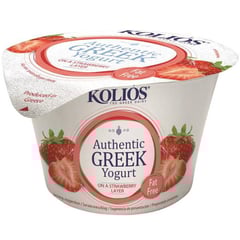 KOLIOS Yaourt Grec Authentic 0% couche de fraises 150g