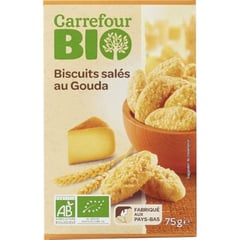 CARREFOUR BIO Biscuits Salés au Gouda 75g