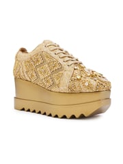 Anaar Buzz Nation Wedge Sneakers, Womens Festive, Special Occasion And Partywear Premium Shoes