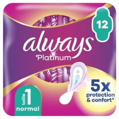 ALWAYS Serviettes Platinum Normal Lot de 12
