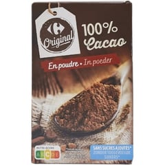 CARREFOUR Poudre de Cacao Pur 100% Sans Sucre Ajouté 250 g