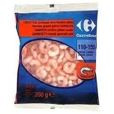 CARREFOUR Crevettes Décortiquées Cuites 250/350 200g Surgelées
