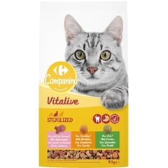 CARREFOUR Croquettes Chat Stérilisé Saumon-Carotte 4 kg