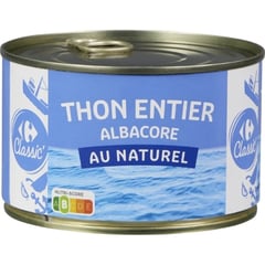 CARREFOUR Classic Thon Albacore Precuit Nat 1/2