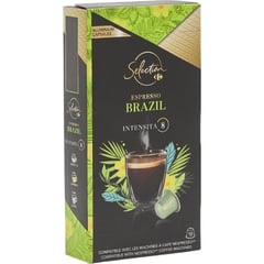 CARREFOUR Capsules Café Espresso Brésil Boîte de 10