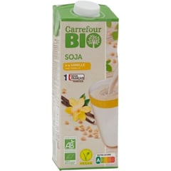 CARREFOUR BIO Soja a La Vanille et Calcium 1L
