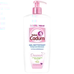 CADUM BÉBÉ Gel Corps et Cheveux Sans Savon Amande 750 ml