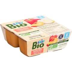 CARREFOUR BABY BIO Compote Pomme-Pêche 4x100 g