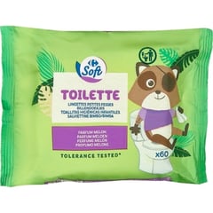 CARREFOUR Lingettes Bébé Spécial Petites Fesses Lot de 60