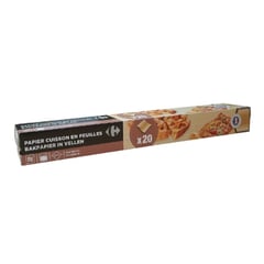 CARREFOUR Papier Cuisson en Feuilles Lot de 20