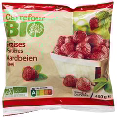 CARREFOUR BIO Fraises Entières Surgelées 450g