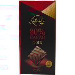 CARREFOUR SELECTION Chocolat Noir 80% 80g