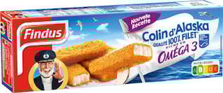FINDUS Bâtonnets de Colin d'Alaska x12 448 g