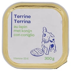 CARREFOUR Barquette au Lapin pour Chien 300g