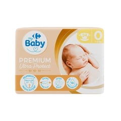 CARREFOUR BABY Premium Couches New Born Taille 0 Pack de 24
