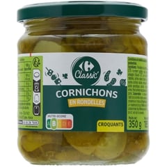 CARREFOUR Cornichons en Rondelles 370 ml