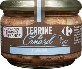 CARREFOUR Terrine de Canard à l'Armagnac 180 g