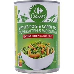 CARREFOUR Petits Pois Carottes Extra Fins 1/2