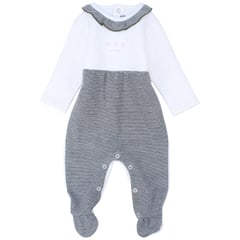 Grey and white jumpsuit