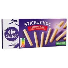 CARREFOUR Sticks & Choc Chocolat Blanc 125 g