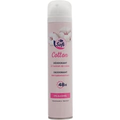 CARREFOUR Déodorant Parfum Coton Sans Alcool 200 ml