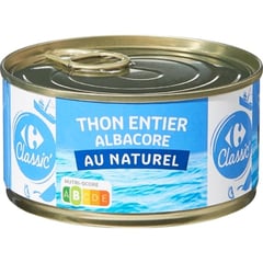 CARREFOUR Thon Albacore Précuit Naturel 1/4