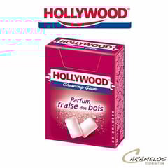 HOLLYWOOD Chewing-Gum Fraise des Bois Étui de 20 Dragées