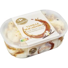 CARREFOUR Crème Glacée Vanille-Macadamia 484 g