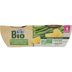 CARREFOUR BABY BIO Haricots Verts Pack de 2x120g