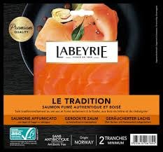 LABEYRIE Saumon Fumé Tradition Gourmet 2 Tranches 75 g