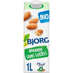 BJORG Lait d'Amande Sans Sucre 1L