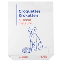 PP BLANC Croquettes pour Chiens à la Viande 10 kg