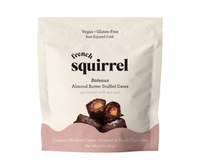 French Squirrel Bateaux: Almond Butter Stuffed Dates