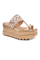 Anaar Kohinoor Wedge Sandals – Handcrafted Brocade Kolhapuri-Style Wedding & Festive Footwear