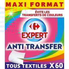 CARREFOUR Lingettes Anti-Transfert Couleur 60 unités