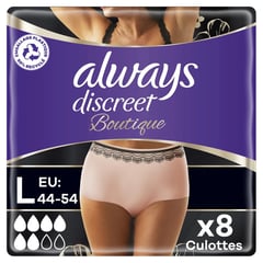 CARREFOUR Culottes Discreet Taille Large Pack de 8