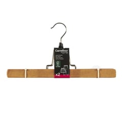 CARREFOUR HOME Set de 2 Cintres avec Clips