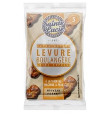 STE LUCIE Levure de Boulangerie Super Active Pack de 5 Sachets 40 g